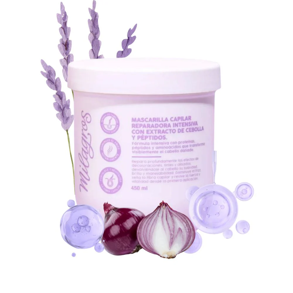 MASCARILLA CON CEBOLLA Y PÉPTIDOS  MILAGROS