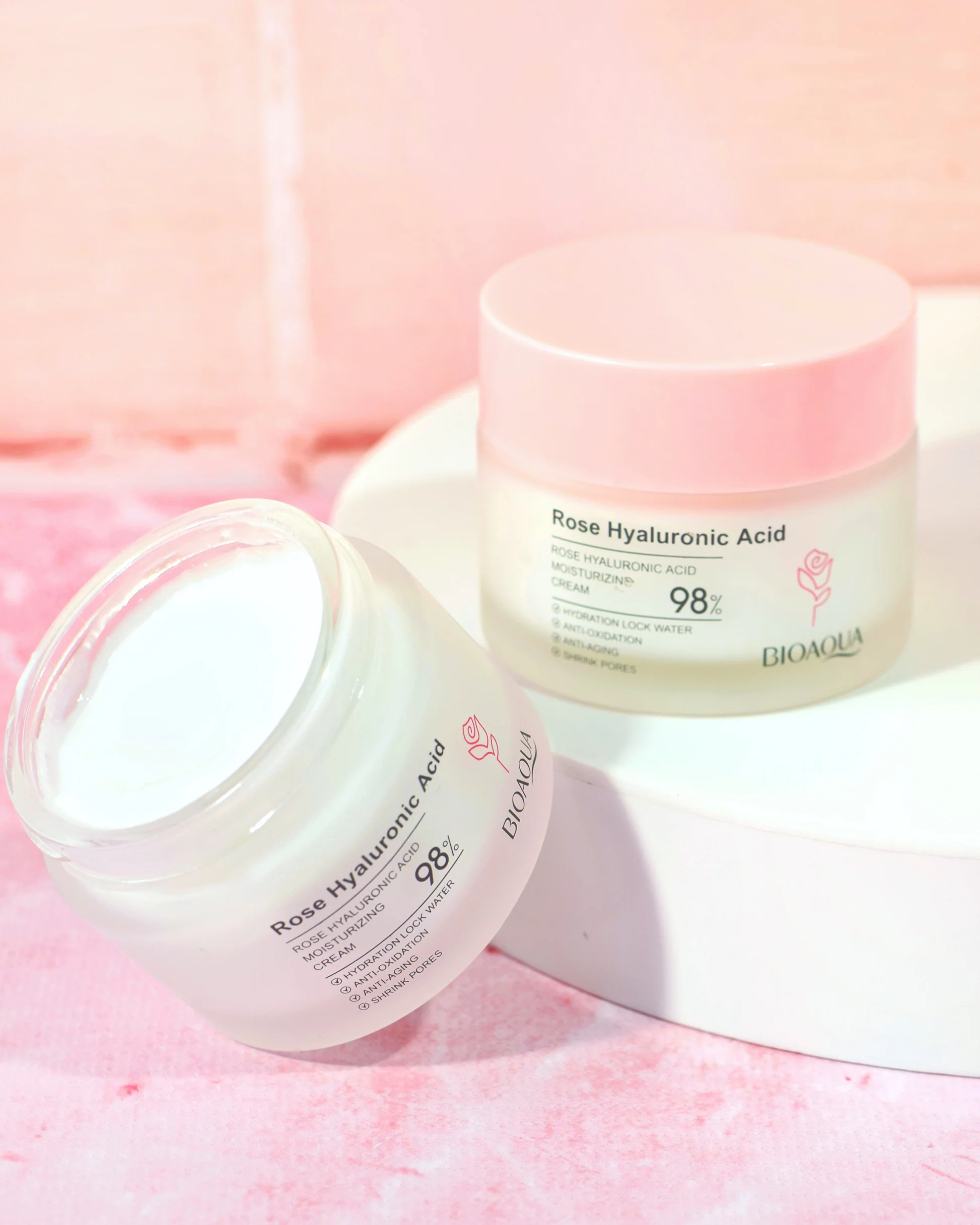 CREMA DE ROSAS Y ÁCIDO HIALURÓNICO BIOAQUA